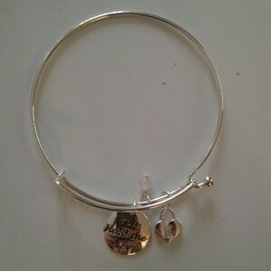 Silver Charm Bangle Bracelet